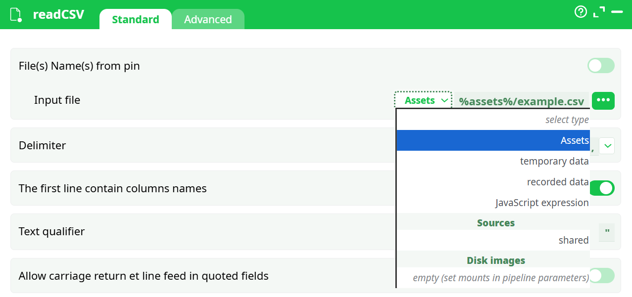 readCSV - Asset File