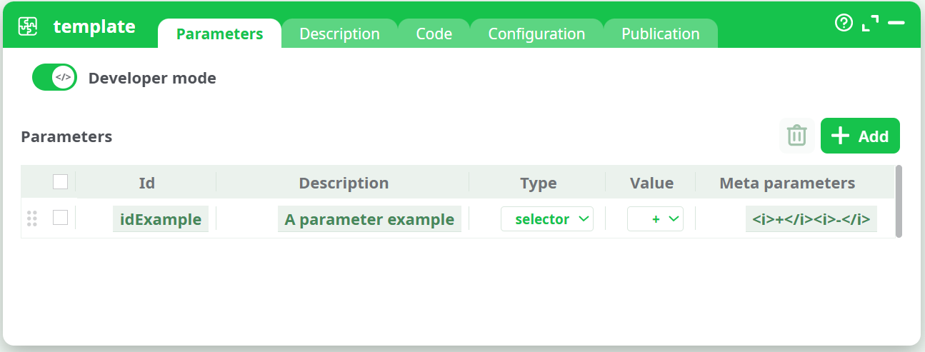 Developer mode toggle