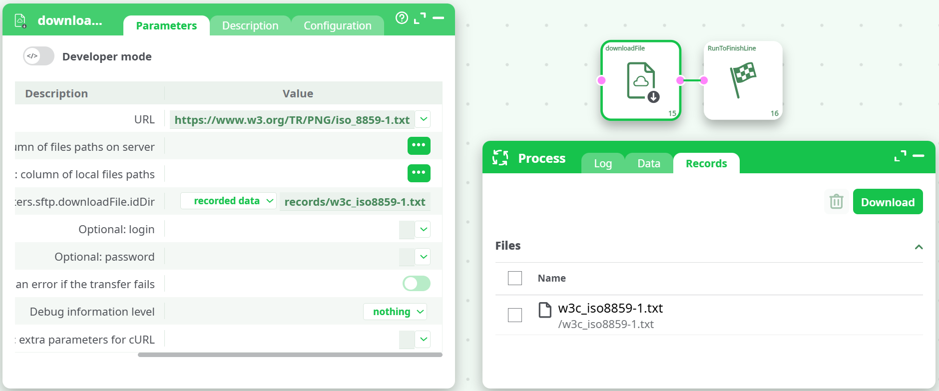 Records – Downloaded File