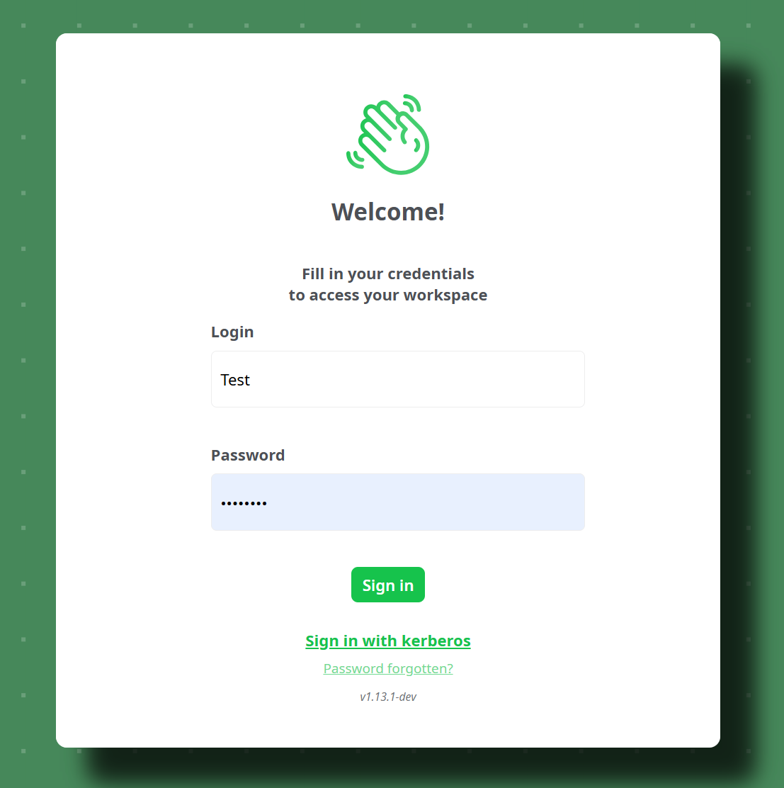 Authentication - Login form