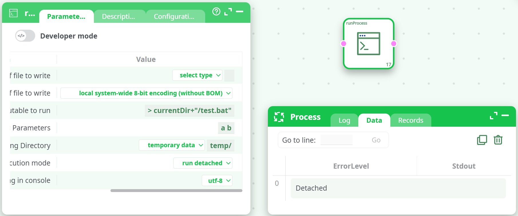 Configured parameters