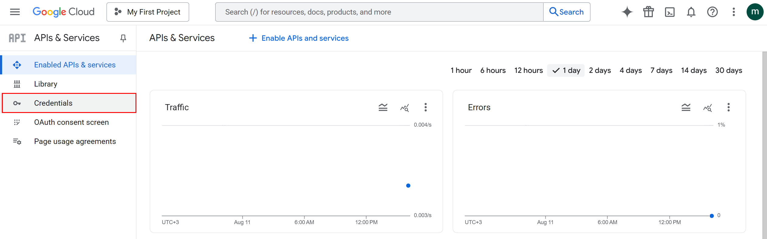 Enable Cloud Storage API