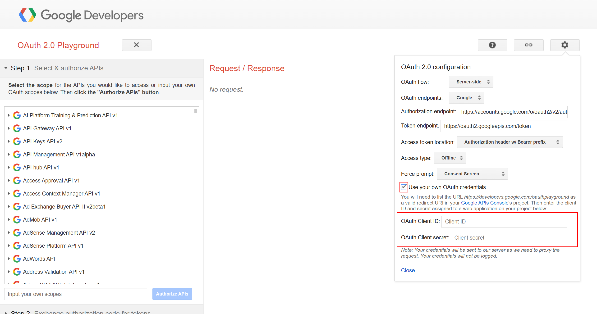 Enable Cloud Storage Token
