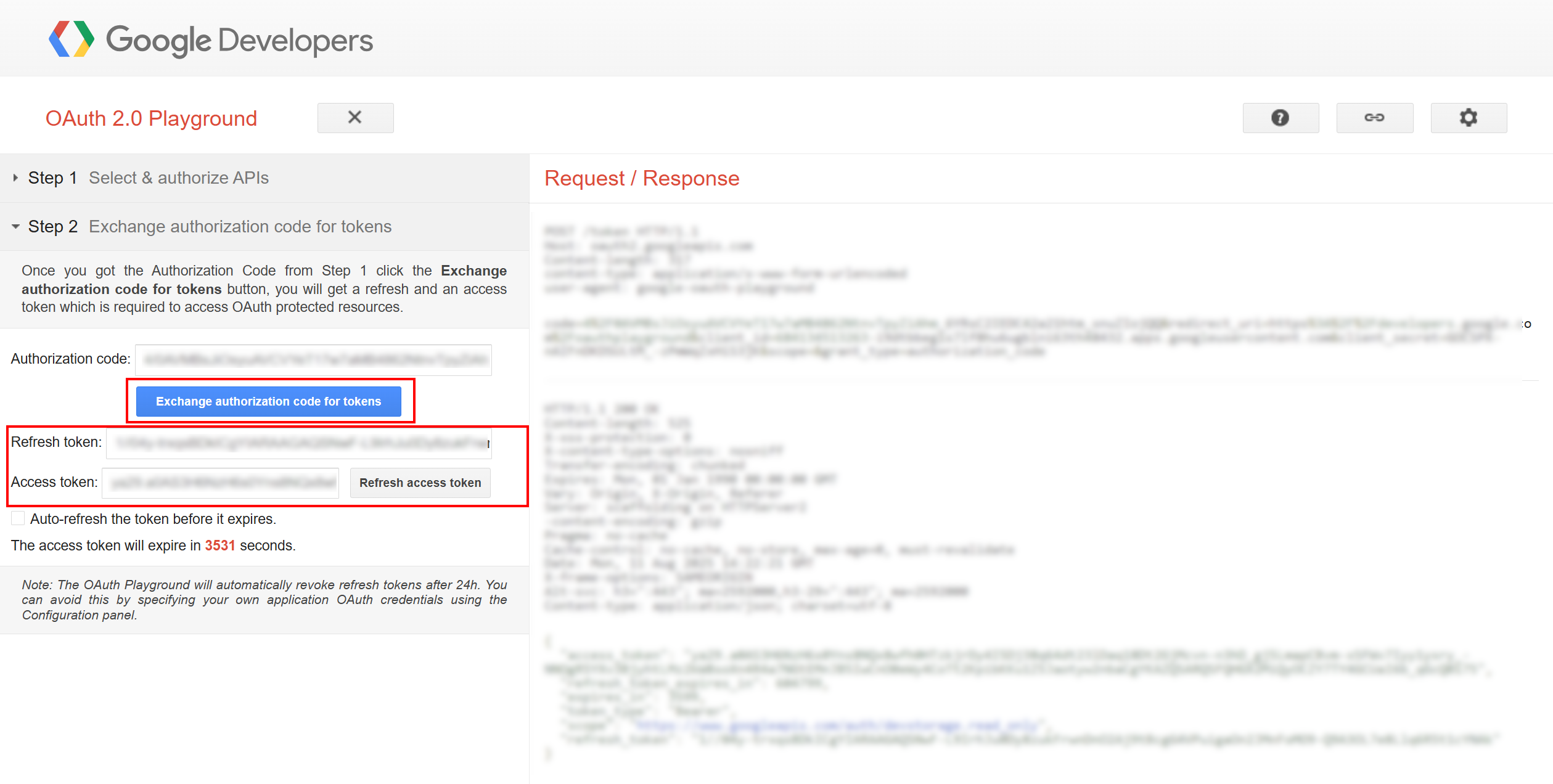 Enable Cloud Storage Token