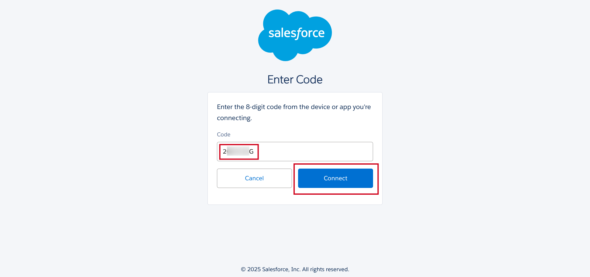 7_SalesforceIn_connnection_config_step_one_insert_code.png